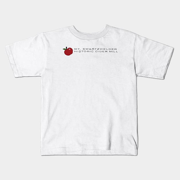 Mt. Swartzwelder Historical Cider Mill Logo Kids T-Shirt by saintpetty